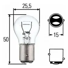 Lâmpada Philips 12v 21w Cristal 2 Polos 10 Unidades Luz Amarelo Foto mini 3