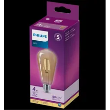 L芒mpada Retr么 Filamento Led 4w St64 400lm Bivolt Philips Cor da luz Branco-quente 110V/220V (Bivolt) Foto mini 3
