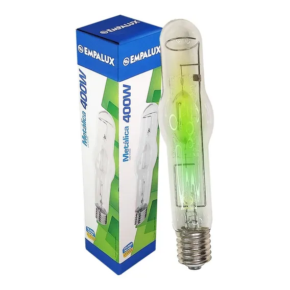 Lâmpada Vapor Metálica 400w E40 Tubular Verde Empalux Foto 1