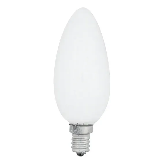 Lâmpada Vela 40w Rosca E-14 127v Incandescente Leitosa Abaju Foto 1