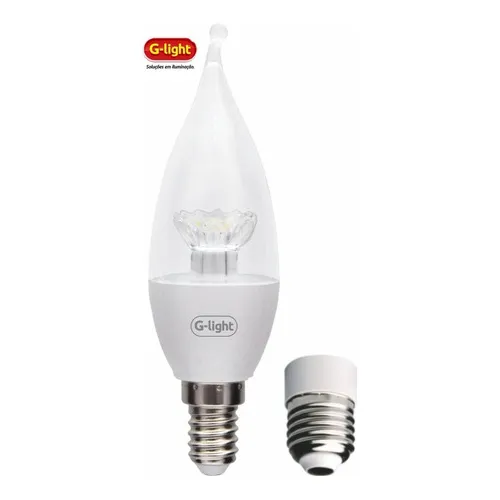 Lâmpada Vela Led C35 Chama Longa 4w 6500k Branco Frio Cor da luz Branco-frio 127V/240V Foto 1