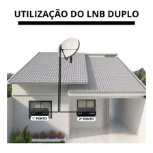 Lnb Duplo Digital Banda Ku 5g Universal Parabólica 2 Saídas 4k Foto mini 4