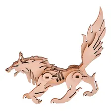 Lobo Quebra Cabeça 3d Puzzle Mdf Foto mini 1