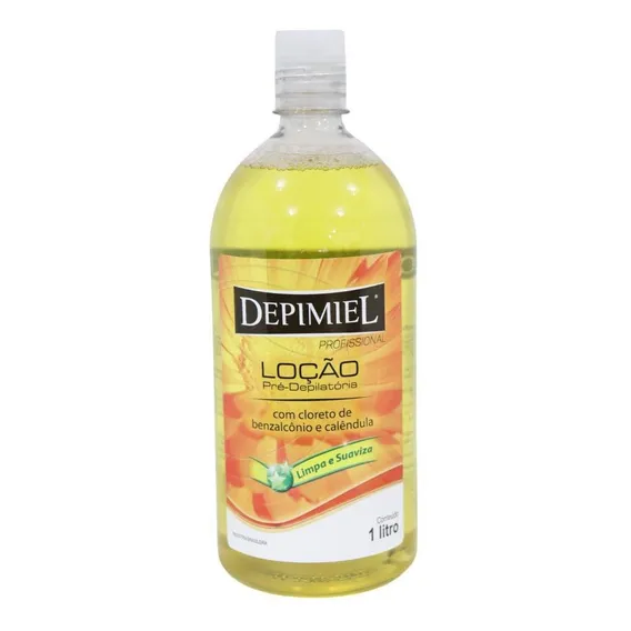 Loção Pré Depilatório Depimiel Calêndula Limpa E Suaviza 1l Foto 1