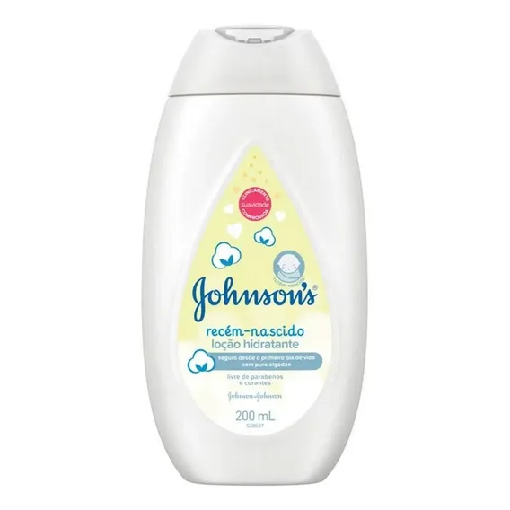 Loção Hidratante Johnson's Recém-Nascido Frasco 200ml Foto 1