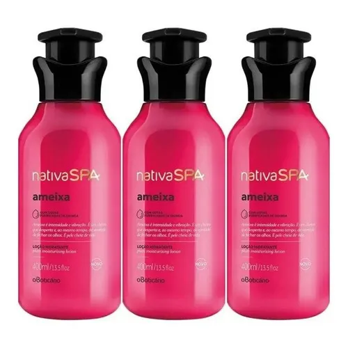 Loção Hidratante Nativa Spa Ameixa 400ml Boticário 3unidades Foto 1