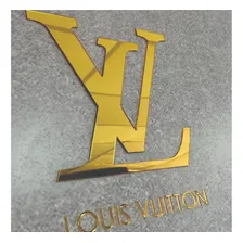 Logo Personalizado Em AcrÃlic Espelhado Ou Leitoso 125x80 Cm Cor Dourado Foto mini 1