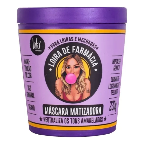 Lola Cosmetics Loira de Farmácia Máscara Matizadora 230g Foto 1