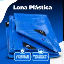Lona 3x3 Azul Impermeavel Barraca Camping Telhado +10m Corda Foto mini  2