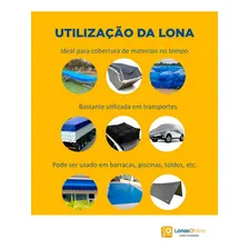 Lona 5x3 Cinza Carreteiro Leve Multiuso Impermeável Foto mini  2