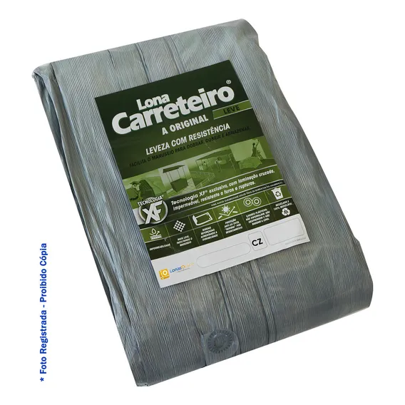 Lona 5x3 Cinza Carreteiro Leve Multiuso Impermeável Foto 1