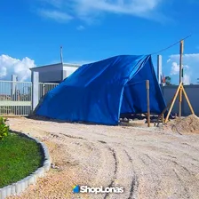 Lona 5x4 M Azul Plastica Impermeavel Carros Festa Telhado Foto mini 4