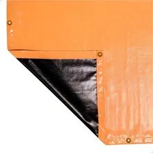 Lona Antichamas Pvc 400 Cargolight Laranja/preto 8x10 Foto mini 1