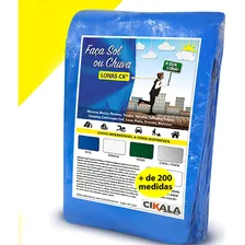 Lona Azul 300 Micras Reforçada Impermeavel Multiuso 2,5x2 M Foto mini 1