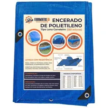 Lona Azul Carreteiro Caminhão Impermeável 8x10 Ldi Foto mini 1