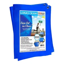 Lona Azul Ck300 Micras Cobertura Multiuso Telhado 10,5x4,5mt Foto mini 1