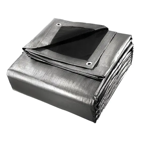 Lona Blackout Cinza Preta 3x2 M ImpermeƔvel 300 Micras Foto 1