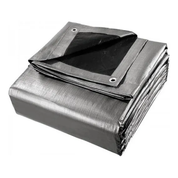 Lona Blackout Cinza Preta Ck300 Micras Impermeável 12x4 Mts Foto 1