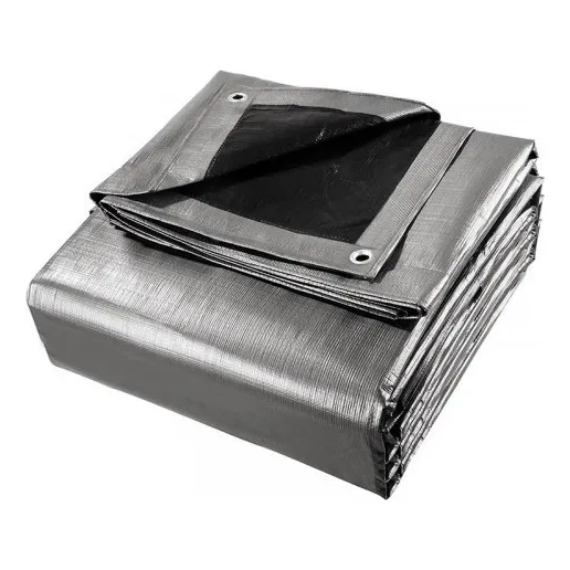 Lona Blackout Cinza Preta Ck300 Micras Impermeável 4x2 Mts Foto 1