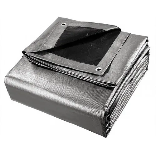 Lona Blackout Cinza Preta Ck300 Micras Impermeável 7x4 Mts Foto 1