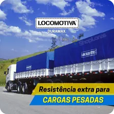 Lona Caminhão Locomotiva Emborrachada Azul Pvc 8x4 M Argola Foto mini 4