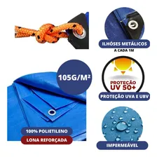 Lona Carreteiro 5x3 Azul 105 Gramas Pesada - Starfer Foto mini  3