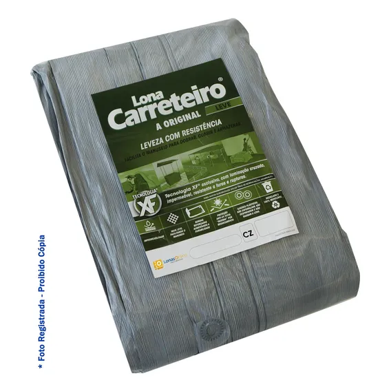 Lona Carreteiro Leve 5x4 Cinza Multiuso Impermeável Foto 1
