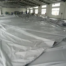 Lona Cinza Prata Camping Obra Caminhão Telhado Chuva 8x8 Mts Foto mini 3