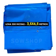 Lona Para Telhado Goteira Multiuso 6,5x3,5 Mt Cor Azul Foto mini 3