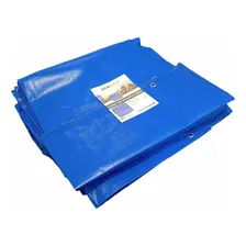 Lona Para Telhado Goteira Multiuso 6,5x3,5 Mt Cor Azul Foto mini 1