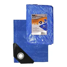 Lona Plastica 3x3 Impermeável Encerado Azul Multiuso + Ilhos Foto mini 1