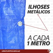 Lona Plastica Cobertura Impermeavel Azul 6x5 Starfer Foto mini 4