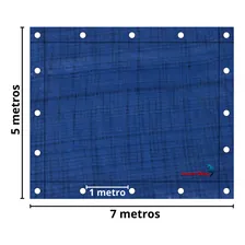 Lona Plástica Impermeável 7x5 Mts Carreteiro Reforçada Azul Foto mini  2