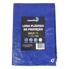 Lona Plástica Impermeável 7x5 Mts Carreteiro Reforçada Azul Foto  mini 1