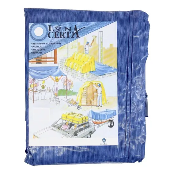 Lona plástica Lona Certa azul 4m x 6m Foto 1