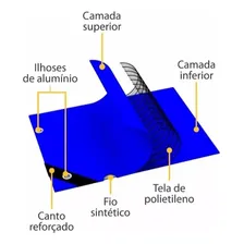 Lona Polietileno Azul 4x5 5x4 150 Micras Sol Chuva Multiuso Foto mini 3