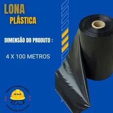 Lona Preta Plástica 4x100 Metros 10kg Foto mini 3