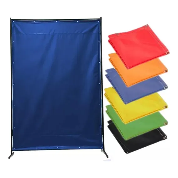 Lona Respingo De Solda Não Propaga Chama Antichama 2x2 M Cor Azul Foto 1