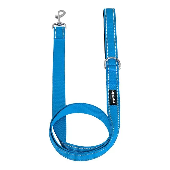 Lopetudos guia reforçada de passeio para cães e gatos Tourtime1 1.8m azul fio refletivo Foto 1