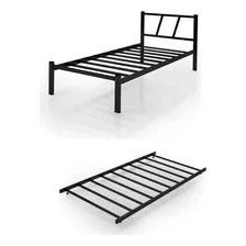 Lorenttistore bicama solteiro auxiliar beliche ferro resistente 100% aço estilo industrial reforçada Foto mini 1