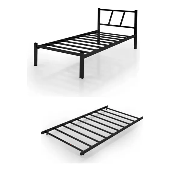 Lorenttistore bicama solteiro auxiliar beliche ferro resistente 100% aço estilo industrial reforçada Foto 1