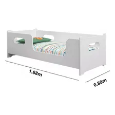 Lorenttistore Móveis Berço Cama Montessori 188x088 Padrão Solteiro Cor Cama Branca Foto mini 3