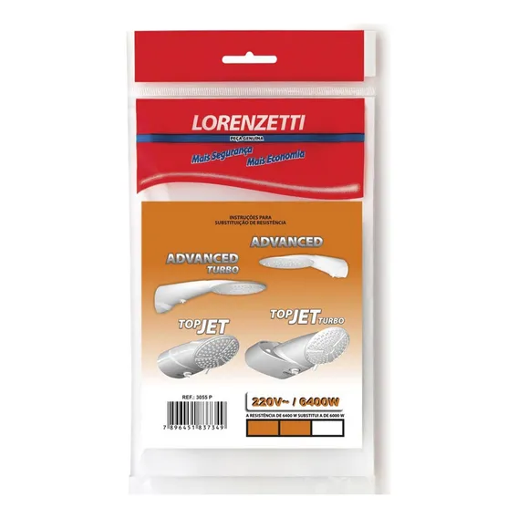 Lorenzetti ResistĂȘncia Ducha Advanced E Top Jet 5500w 127v Foto 1