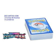 Lote 200 Cartas Pokémon 2 Cartas Brilhantes E 2 Raras Foto mini 2
