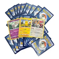 Lote De 100 Cartas Pokémon + 3 Brilhantes Foto mini 1