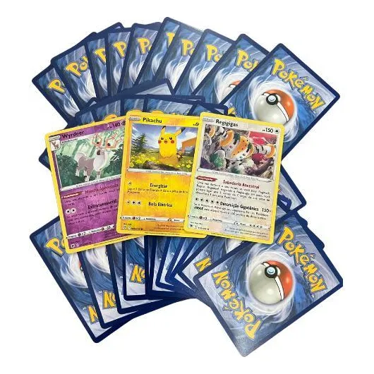Lote De 50 Cartas Pokémon + 2 Brilhantes Foto 1
