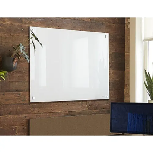 Lousa Painel De Vidro Temperado Escola Branco 120x80cm Liso Foto 1