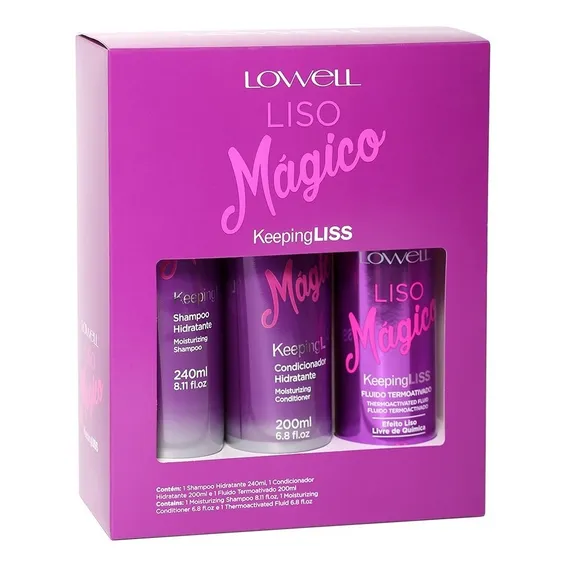 Lowell Kit Liso Mágico - Shampoo + Cond + Liso Mágico Foto 1