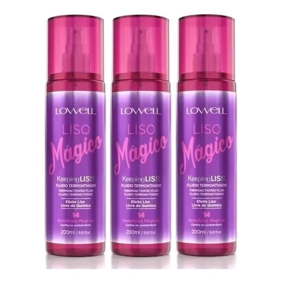 Lowell Liso Mágico FluĂdo Termoativado Super Liso 200ml 3 Un Foto 1