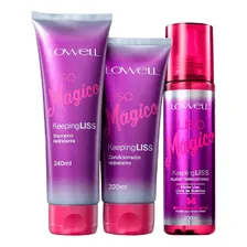 Lowell Liso Mágico Kit Sh 240ml + Cond 200ml + Fluido 200ml Foto  mini 1